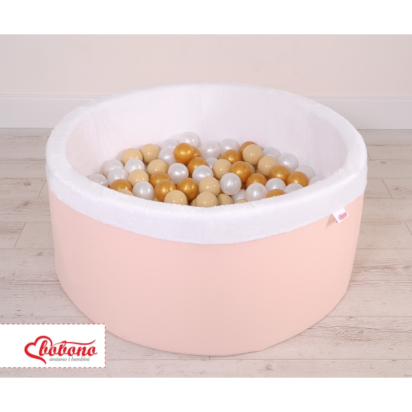 Minky Ballenbak met Ballen 200 st Poederroze