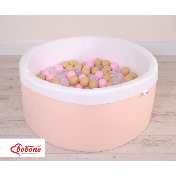 Minky Ballenbak met Ballen 200 st Poederroze