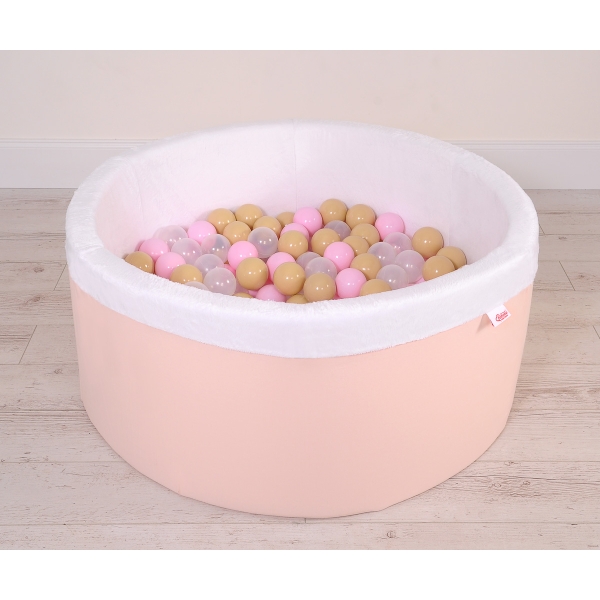 Minky Ballenbak met Ballen 200 st Poederroze