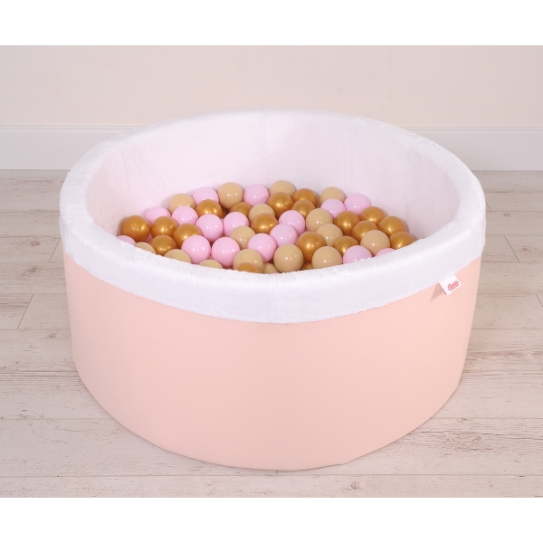 Minky Ballenbak met Ballen 200 st Poederroze
