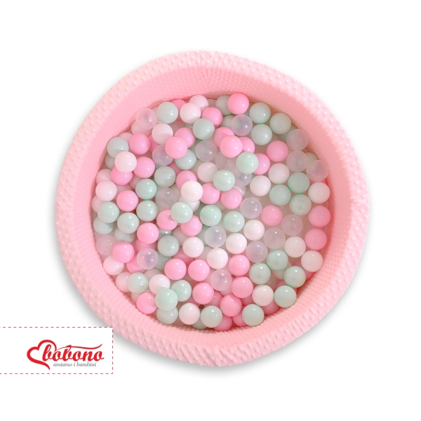 Roze ballenbak met ballen