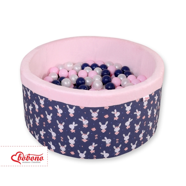 Minky Ballenbak met Ballen 4x50 st Blauw Konijnen