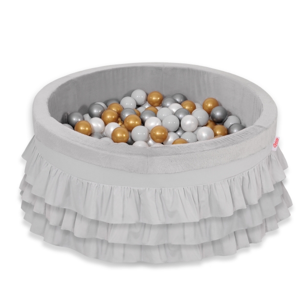 Minky Ballenbak met Ballen 4x50 st Grijs