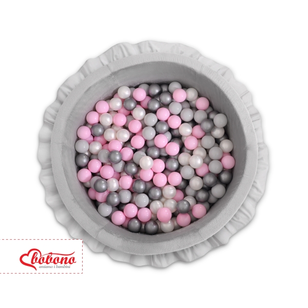 Minky Ballenbak met Ballen 4x50 st Grijs