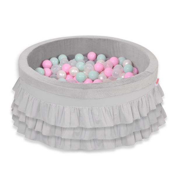 Minky Ballenbak met Ballen 4x50 st Grijs