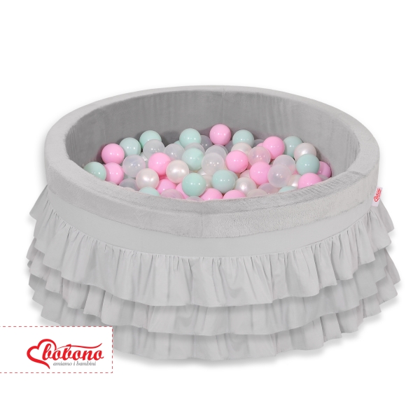 Minky Ballenbak met Ballen 4x50 st Grijs