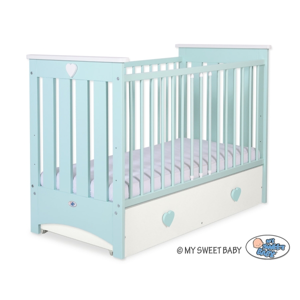 Mint Babybed 120x60 cm met Lade - Lorenzo III MAXI