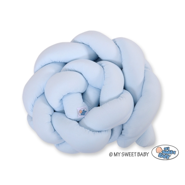 My Sweet Baby Gevlochten Bedbumper voor Babybed 180 cm Blauw Voor Jongens