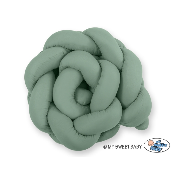 My Sweet Baby Gevlochten Bedbumper voor Babybed 180 cm Pastelgroen