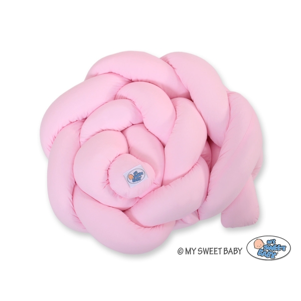 My Sweet Baby Gevlochten Bedbumper voor Babybed 180 cm Roze