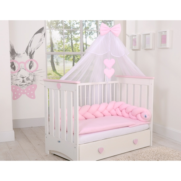 My Sweet Baby Gevlochten Bedbumper voor Babybed 180 cm Roze