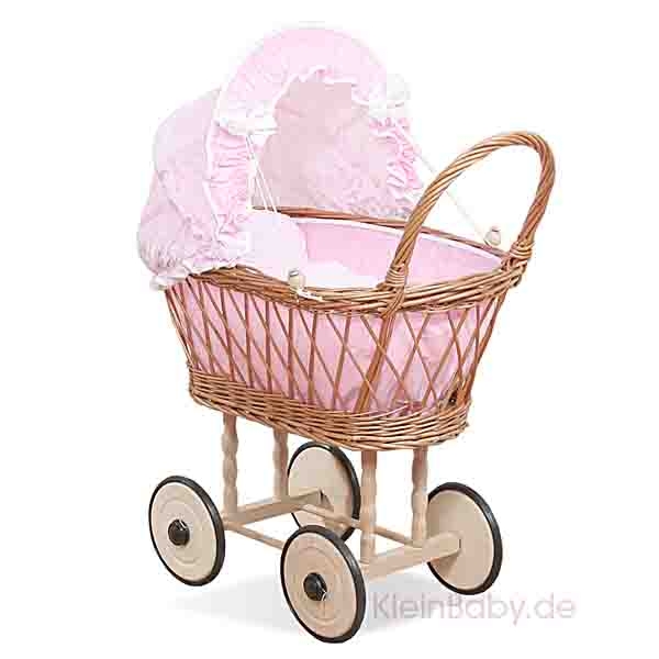 Natuurlijke Rieten Poppenwagen
