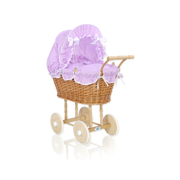 Poppenwagen Rotan Purper
