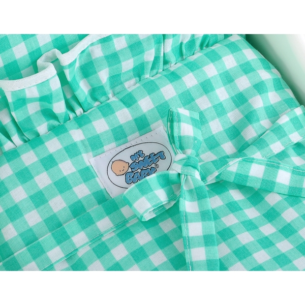 Poppenwagen van Hout Mint Wit