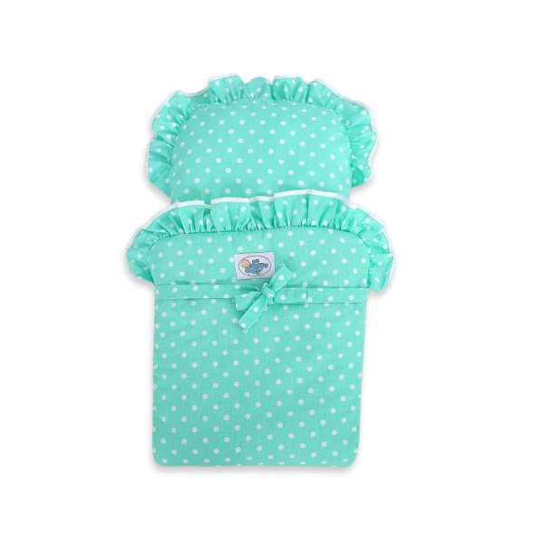Poppenwagen van Hout Mint Wit