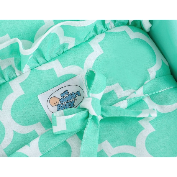 Poppenwagen van Hout Mint Wit