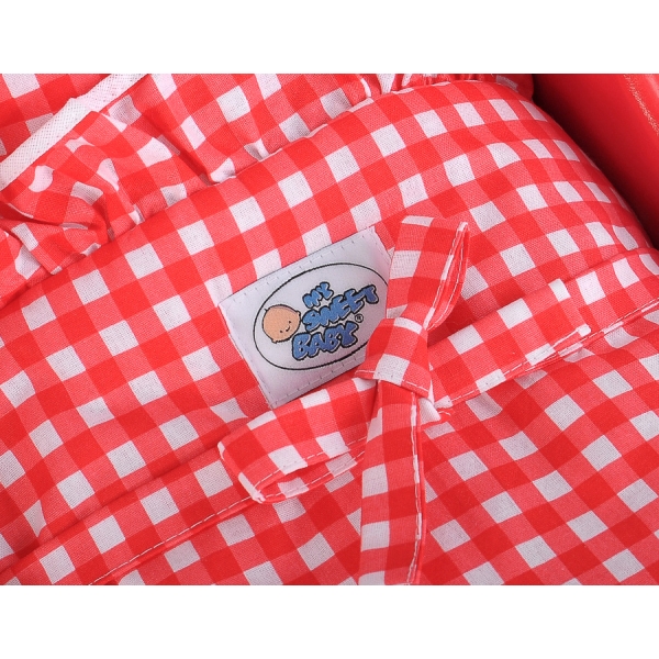 Poppenwagen van Hout Wit Rood