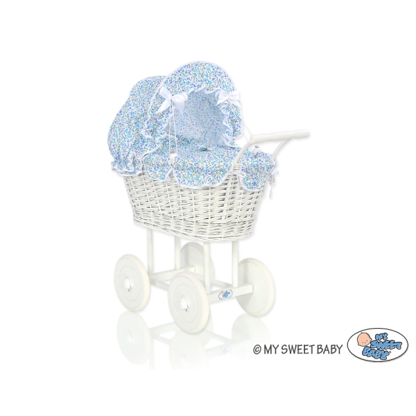 Poppenwagen van Riet Blauw Bloemenweide Bloemen