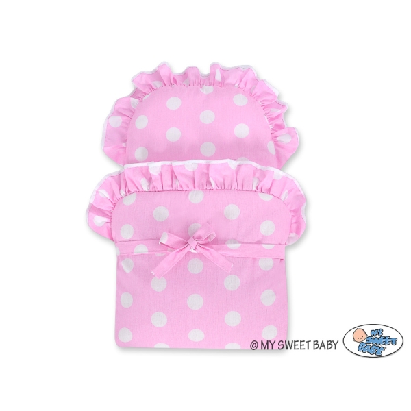 Rieten Poppenwagen met Beddengoed Mint