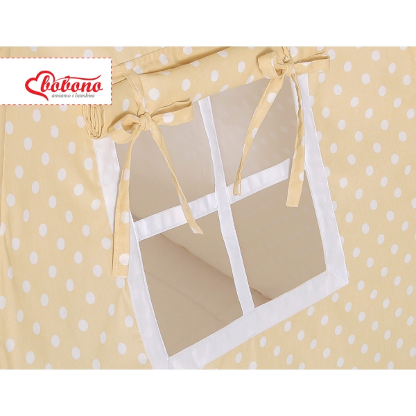 Set: Tipi-tent Speelkleed Beige Polkaprikker