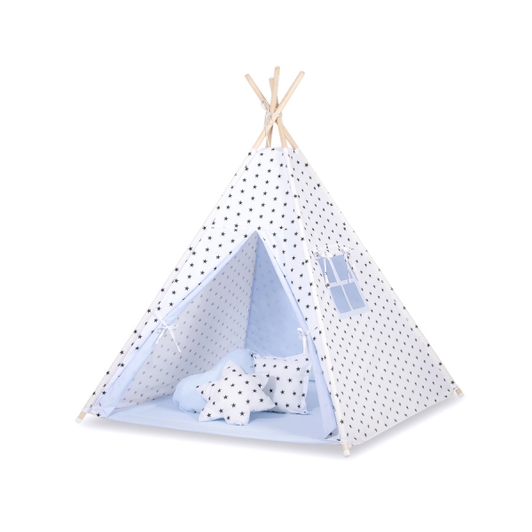 Set: Tipi-tent Speelkleed Blauw