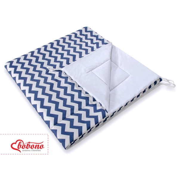 Set: Tipi-tent Speelkleed Donkerblauw Zigzag