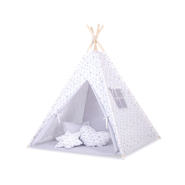Set: Tipi-tent Speelkleed GRATIS decoratieve veren Pil