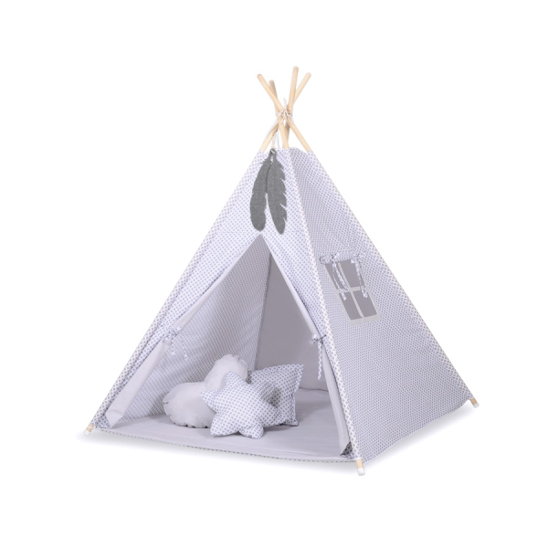 Set: Tipi-tent Speelkleed Grijs