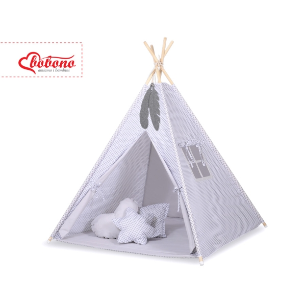 Set: Tipi-tent Speelkleed Grijs