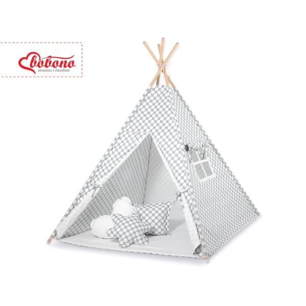 Set: Tipi-tent Speelkleed Grijs