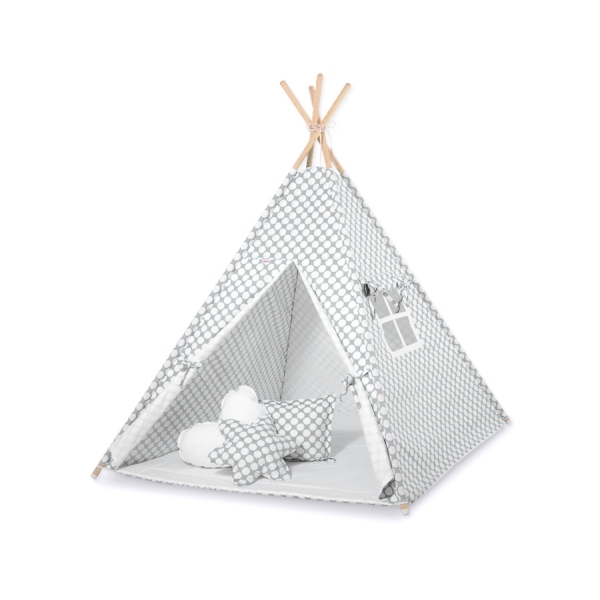 Set: Tipi-tent Speelkleed Grijs