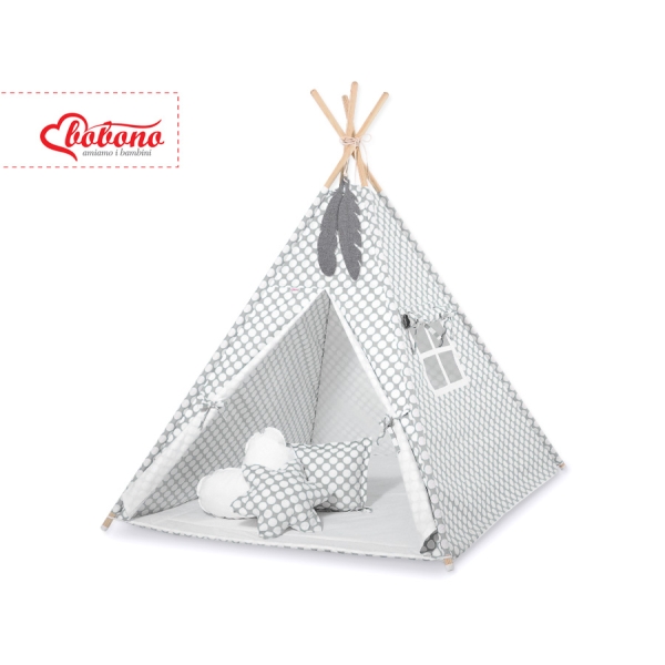 Set: Tipi-tent Speelkleed Grijs