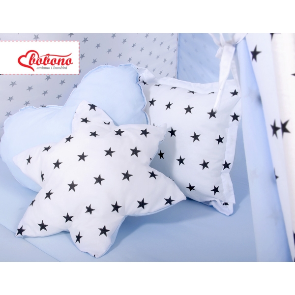 Set: Tipi-tent Speelkleed Kussens  GRATIS decoratieve veren Blauw