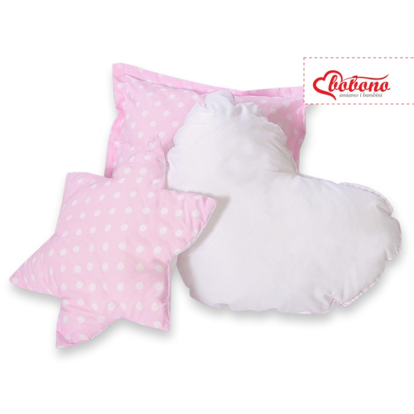Set: Tipi-tent Speelkleed Kussens  GRATIS decoratieve veren Roze Polkaprikker