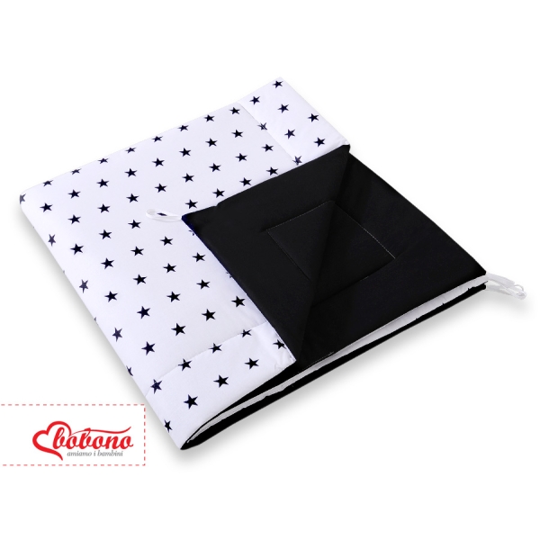 Set: Tipi-tent Speelkleed Kussens  GRATIS decoratieve veren Zwart