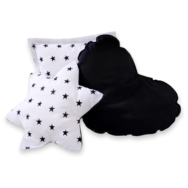 Set: Tipi-tent Speelkleed Kussens  GRATIS decoratieve veren Zwart