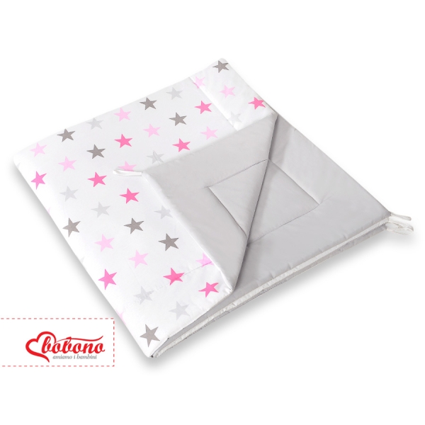 Set: Tipi-tent Speelkleed Kussens Roze Grijs Sterren
