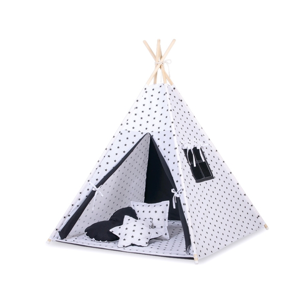 Set: Tipi-tent Speelkleed Zwart