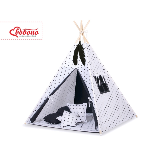 Set: Tipi-tent Speelkleed Zwart