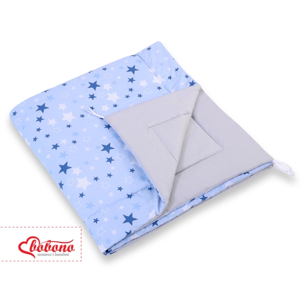 Set: Tipi-tent Speelmat   Blauw Grijs Sterren