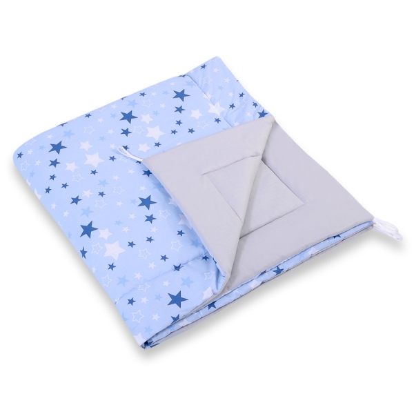 Set: Tipi-tent Speelmat   Blauw Grijs Sterren