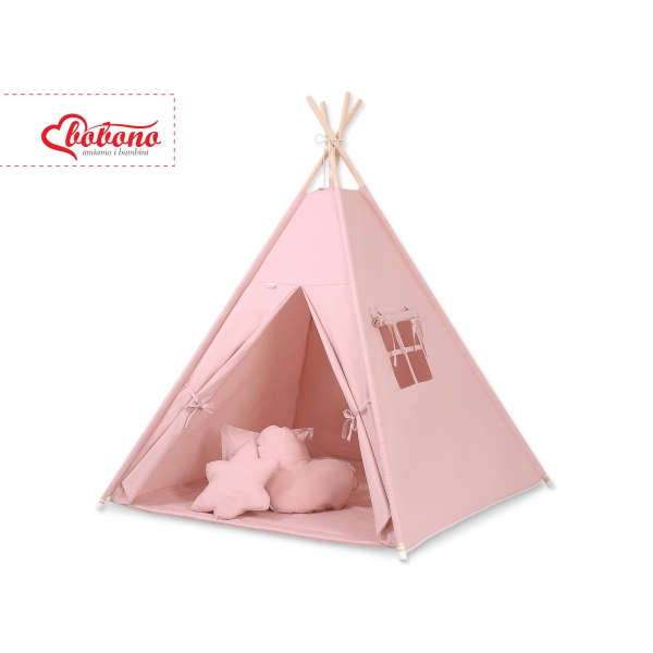 Set: Tipi-tent Speelmat  Kussens Stofroze