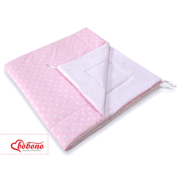 Set: Tipi-tent Speelmat   Roze Polkaprikker