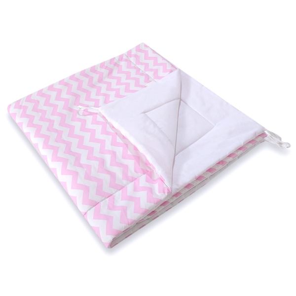Set: Tipi-tent Speelmat   Roze Zigzag