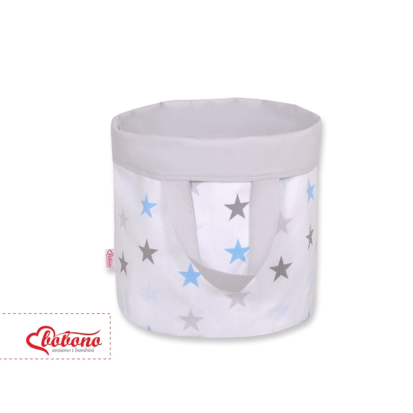 Speelgoedmand S Grijs Blauw Sterren