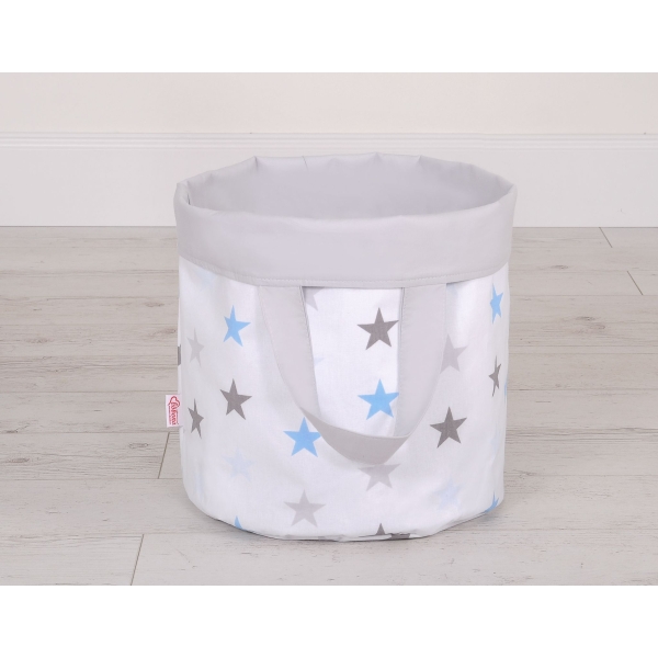 Speelgoedmand S Grijs Blauw Sterren
