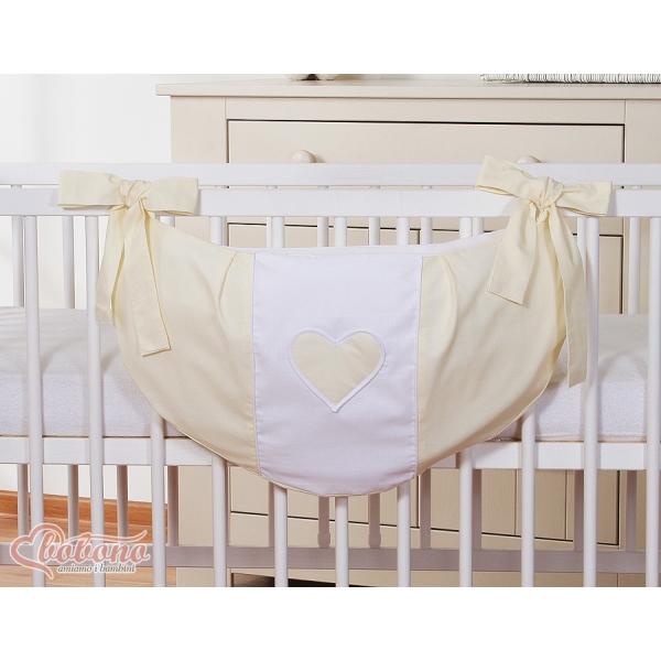Speelgoedtas voor Babybed - Harten Ivoor
