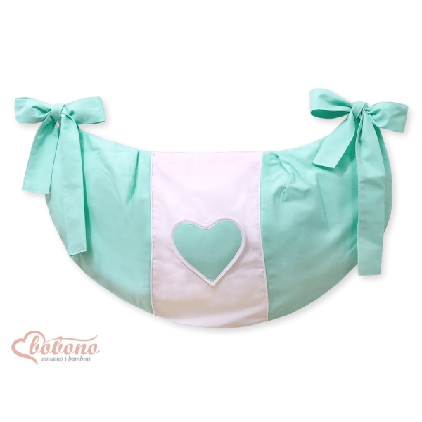 Speelgoedtas voor Babybed - Harten Mint