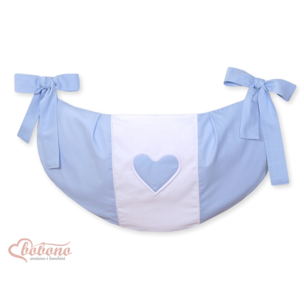 Speelgoedtas voor Ledikant - Harten Blauw