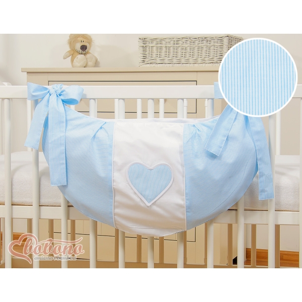 Speelgoedtas voor Ledikant - Harten Blauw Snijder